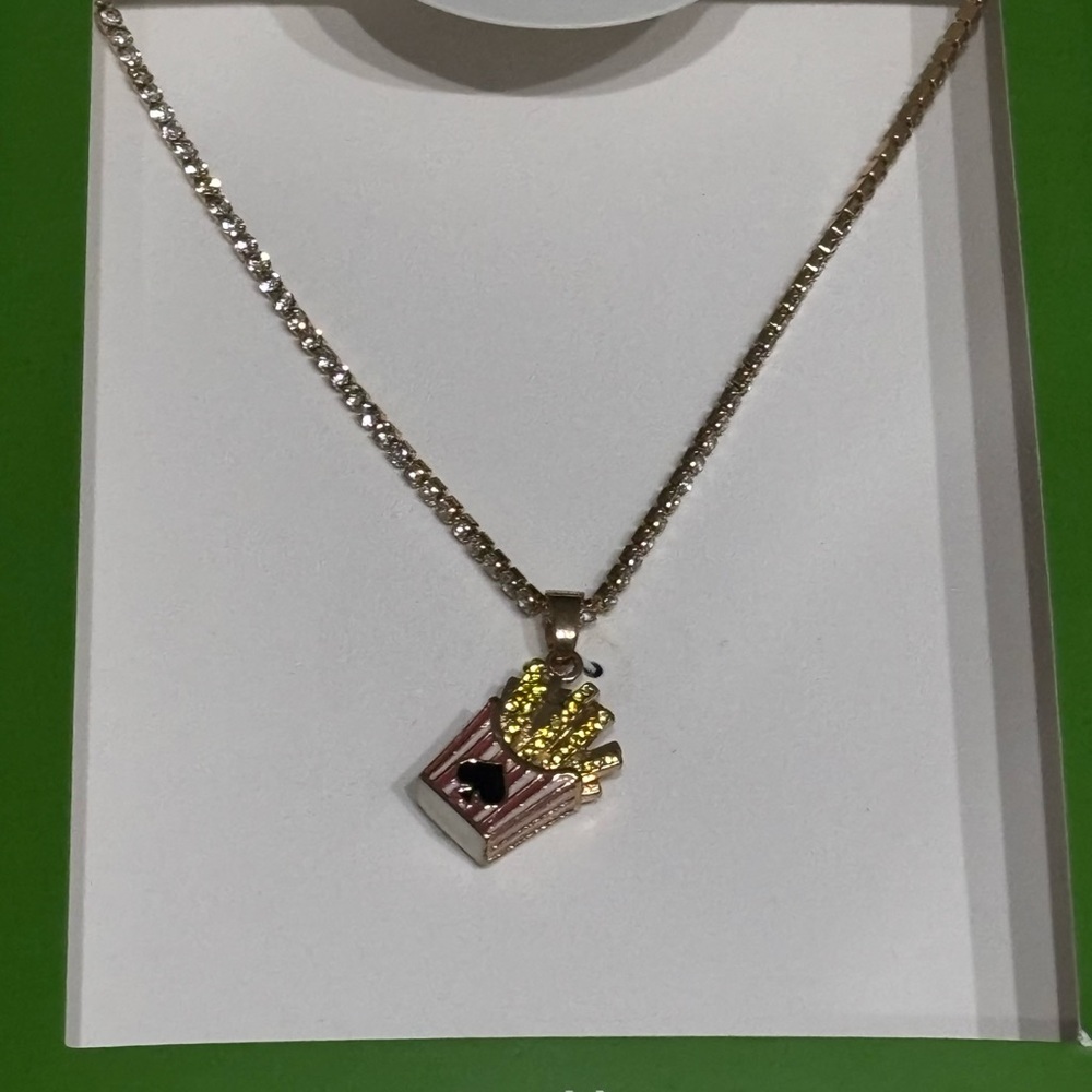 NIB - KATE SPADE X Target 2025 LIMITED EDITION Collab - Gold French Fry Necklace - Picture 5 of 9